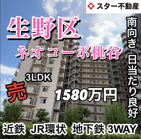 【3WAY 近鉄大阪  JR環状  メトロ千日前　日当たり良好マンション　南向き】