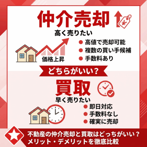 不動産の仲介売却と買取はどっちがいい？メリット・デメリットを徹底比較